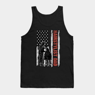 Hairstylist Dad American Flag Father's Day 4th Of July Gift Tank Top